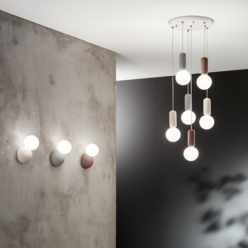 Ondaluce - Wandleuchte ROCK 1xG9/7W/230V Beton/Weiß