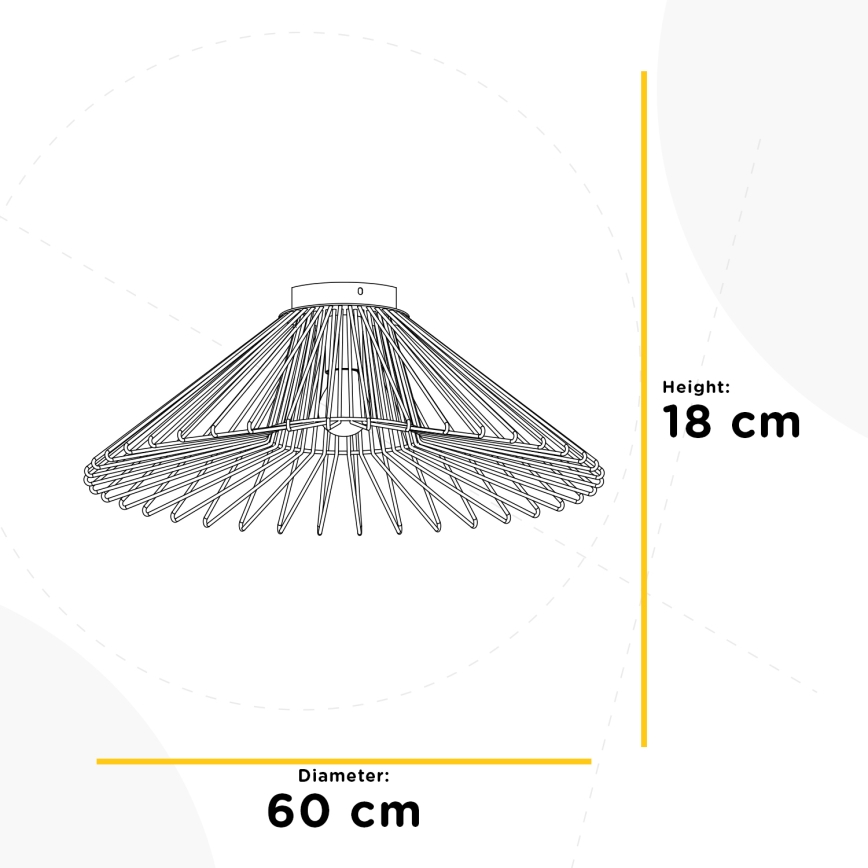 ONLI - Deckenleuchte DUCCIO 1xE27/22W/230V d 60 cm schwarz