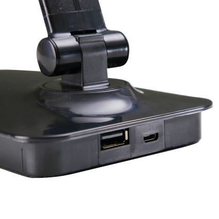 ONLI - Dimmbare LED-Tischleuchte mit USB-Anschluss DESKI LED/7W/230V 4000K schwarz