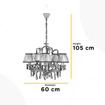 ONLI - Hängeleuchte an Kette KAREN 5xE14/6W/230V weiß