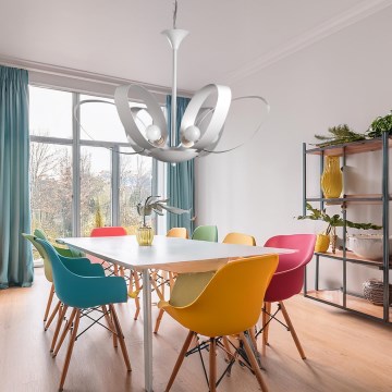 ONLI - Hängeleuchte an Kette SERENA 6xE14/6W/230V weiß