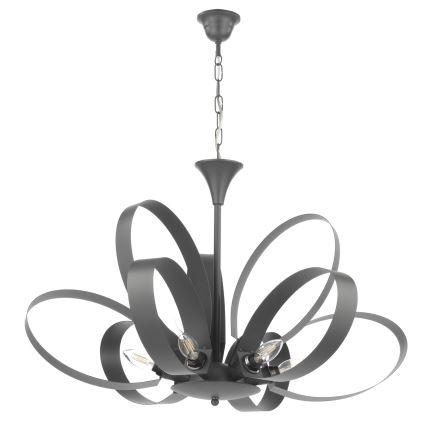 ONLI - Hängeleuchte an Kette SERENA 9xE14/6W/230V schwarz