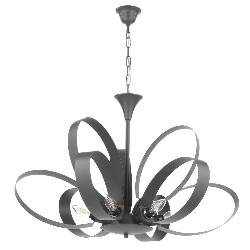 ONLI - Hängeleuchte an Kette SERENA 9xE14/6W/230V schwarz