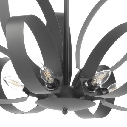 ONLI - Hängeleuchte an Kette SERENA 9xE14/6W/230V schwarz