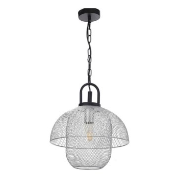 ONLI - Hängeleuchte an Kette ZAIR 1xE27/22W/230V schwarz/silbern