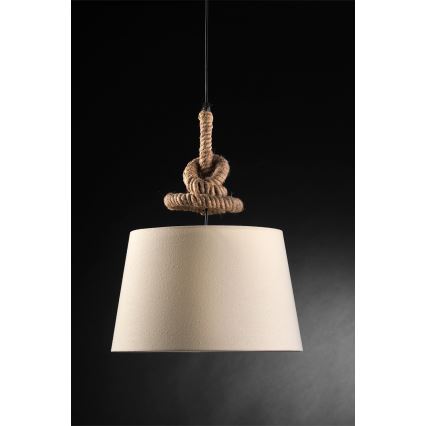 ONLI - Hängeleuchte an Schnur CORDA 1xE27/22W/230V beige