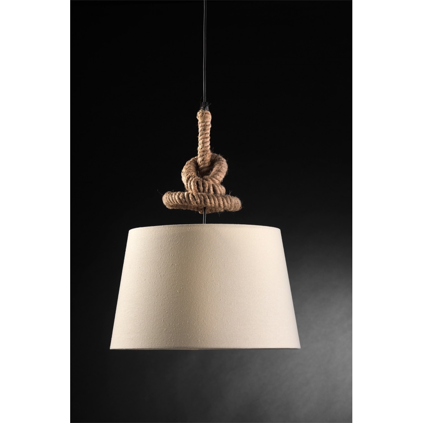 ONLI - Hängeleuchte an Schnur CORDA 1xE27/22W/230V beige