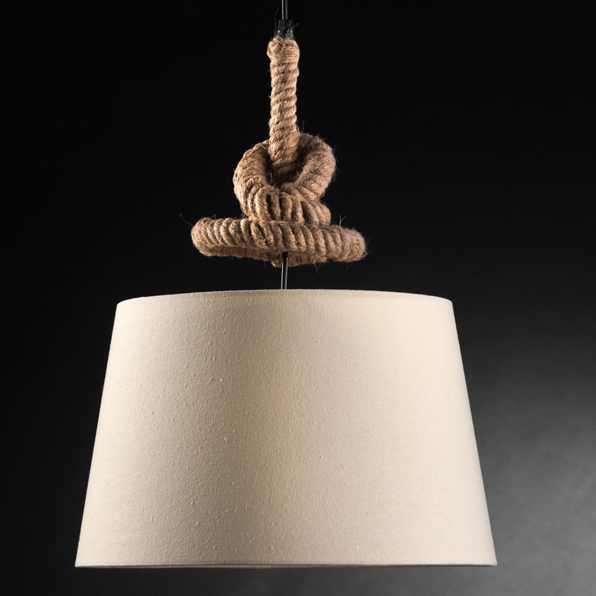ONLI - Hängeleuchte an Schnur CORDA 1xE27/22W/230V beige