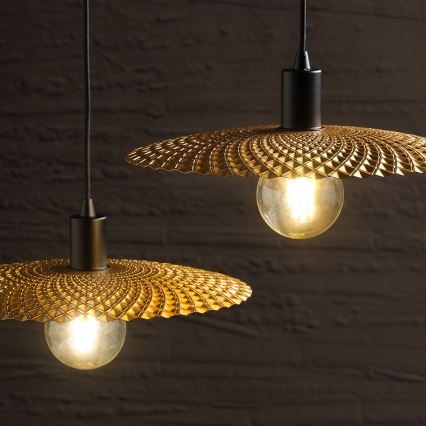 ONLI - Hängeleuchte an Schnur GOLDEN 1xE27/22W/230V golden/schwarz