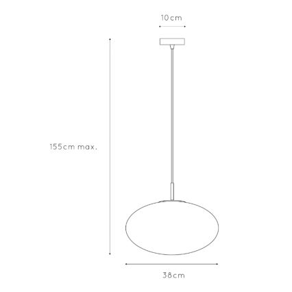 ONLI - Hängeleuchte an Schnur JANET 1xE27/6W/230V d 38 cm