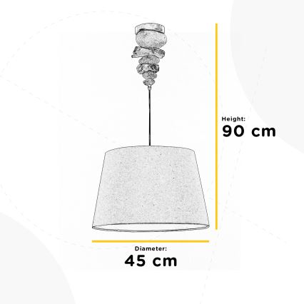 ONLI - Hängeleuchte an Schnur VERA 1xE27/22W/230V