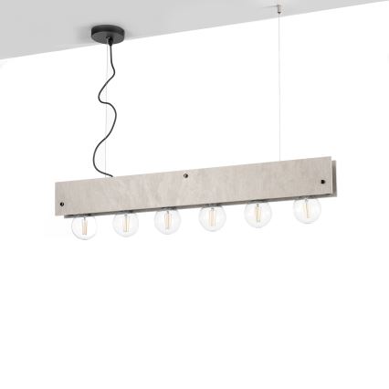 ONLI - Hängeleuchte ARGO 6xE27/22W/230V grau