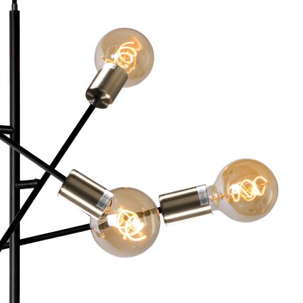 ONLI - Hängeleuchte CROSS 6xE27/22W/230V schwarz/Messing