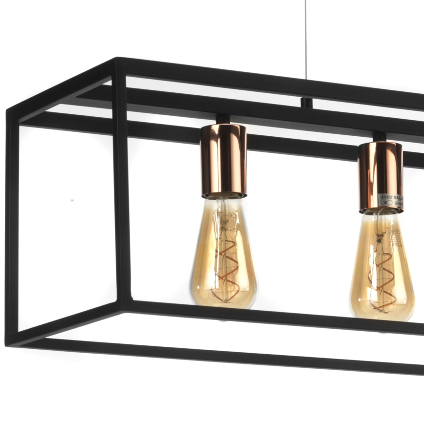 ONLI - Hängeleuchte FLOKI 4xE27/15W/230V schwarz/kupfern