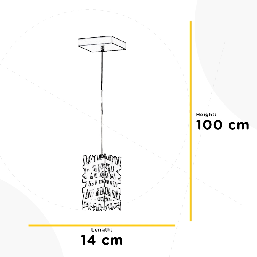 ONLI - Hängeleuchte FORESTA 1xE27/15W/230V schwarz