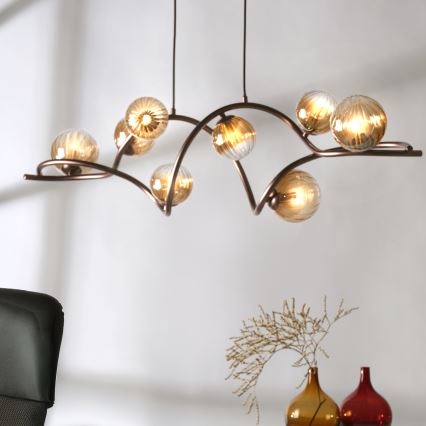 ONLI - Hängeleuchte FRIDA 8xG9/10W/230V kupfern