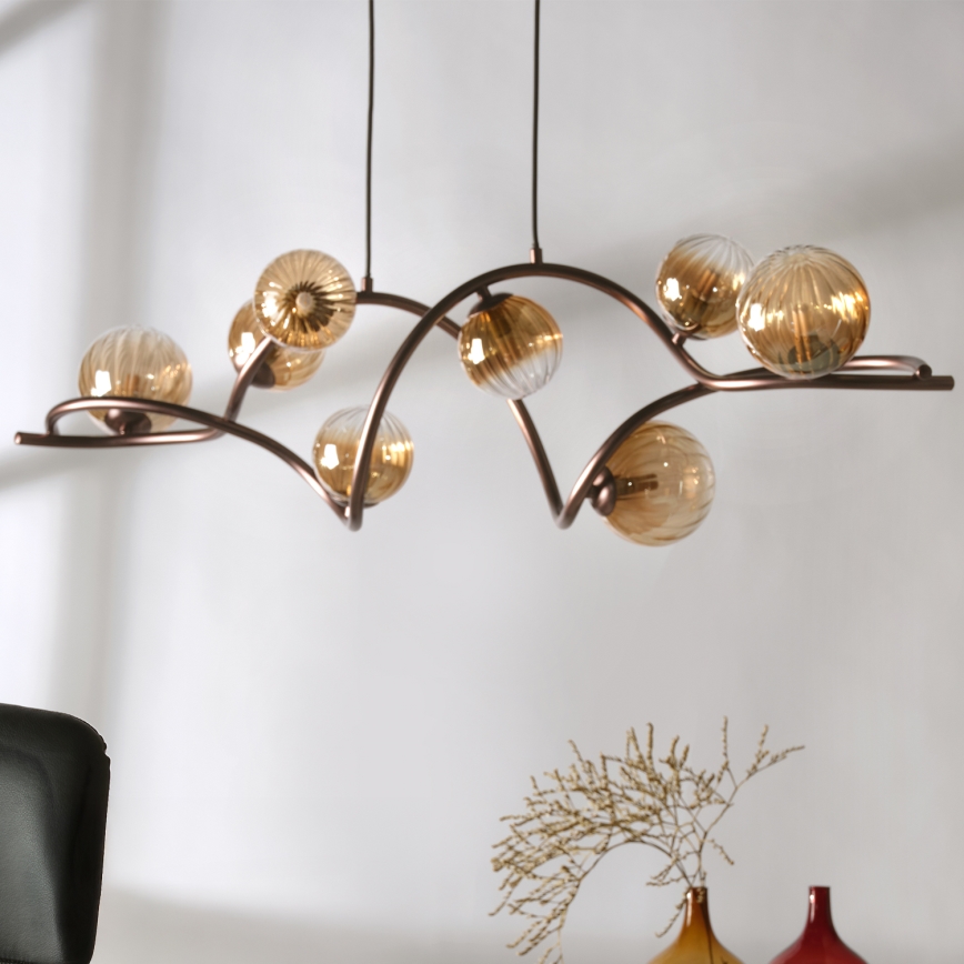 ONLI - Hängeleuchte FRIDA 8xG9/10W/230V kupfern