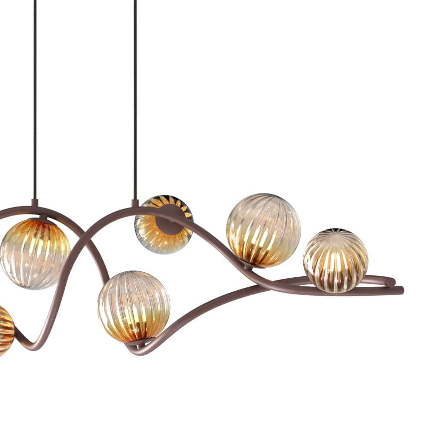 ONLI - Hängeleuchte FRIDA 8xG9/10W/230V kupfern