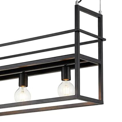 ONLI - Hängeleuchte mit Ablage JEFFER 4xE27/22W/230V schwarz