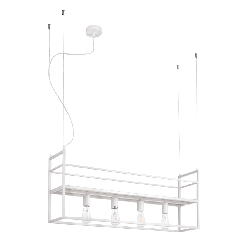 ONLI - Hängeleuchte mit Ablage JEFFER 4xE27/22W/230V weiß