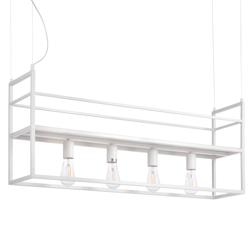 ONLI - Hängeleuchte mit Ablage JEFFER 4xE27/22W/230V weiß