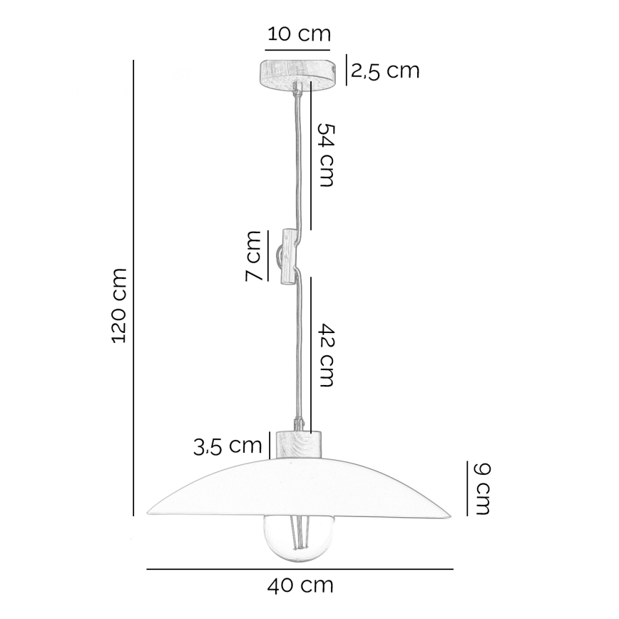 ONLI - Hängeleuchte OHANA 1xE27/22W/230V Eiche