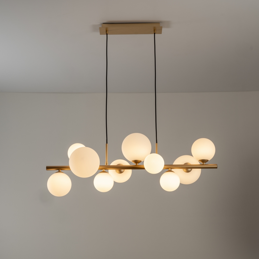 ONLI - Hängeleuchte PALOMA mit Seilaufhängung, 10xG9/3W/230V, goldfarben