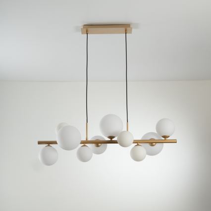 ONLI - Hängeleuchte PALOMA mit Seilaufhängung, 10xG9/3W/230V, goldfarben