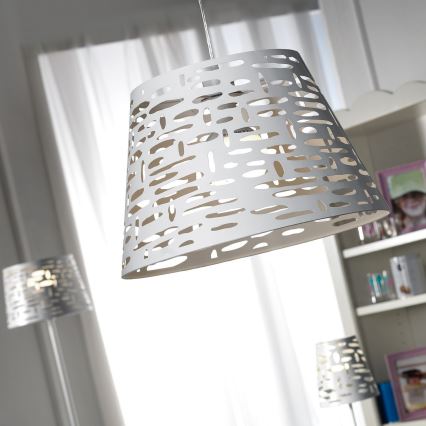 ONLI - Hängeleuchte RICKY 1xE27/15W/230V d 40 cm weiß