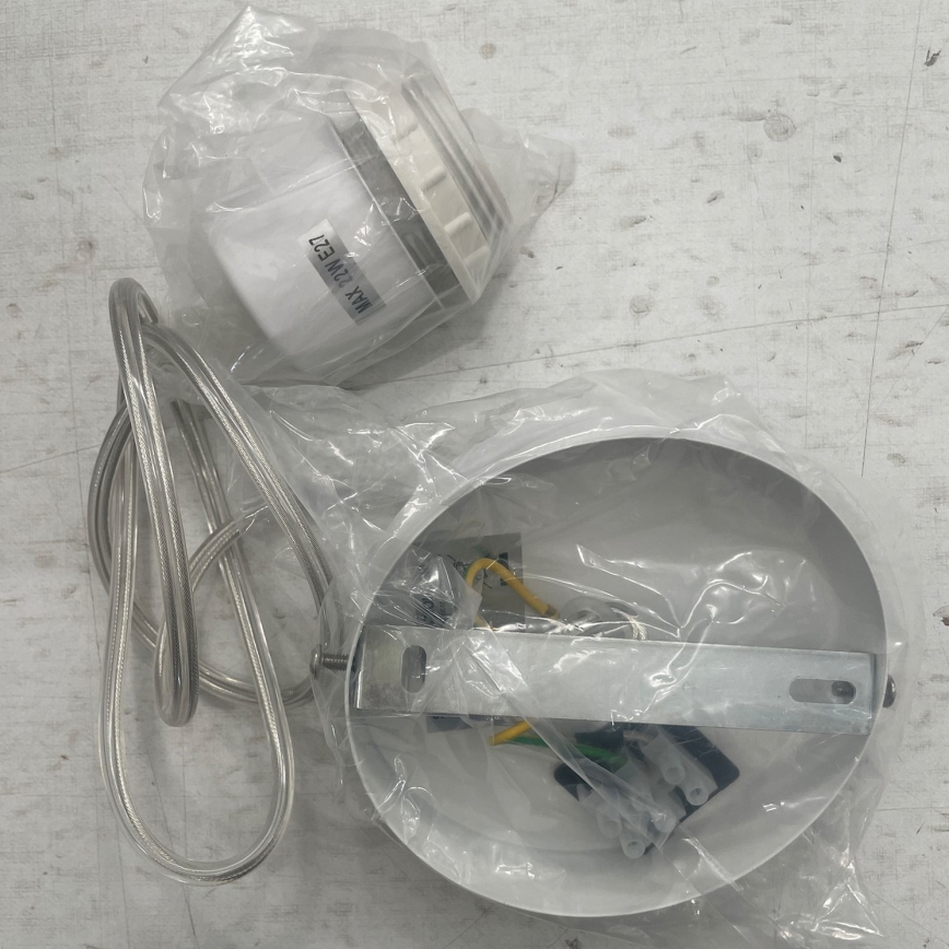 ONLI - Hängeleuchte RICKY 1xE27/15W/230V d 40 cm weiß