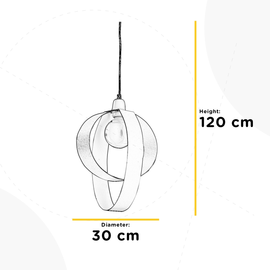 ONLI - Hängeleuchte SERENA 1xE27/22W/230V weiß