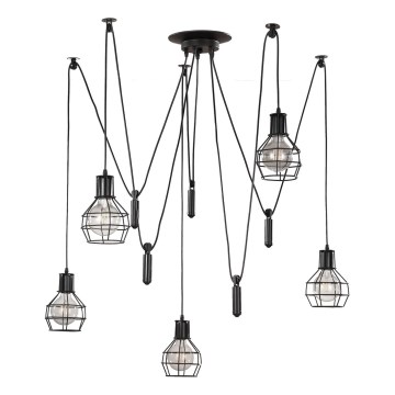 ONLI - Hängeleuchte SPINNE 5xE27/15W/230V Spinne schwarz