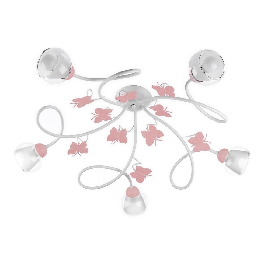 ONLI - Kinder-Aufbauleuchte BUTTERFLY 5xE14/6W/230V