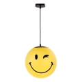 ONLI - Kinder-Pendelleuchte SMILEY mit Kabelaufhängung 1xE27/15W/230V gelb