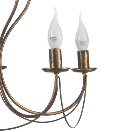 ONLI - Kronleuchter an Kette CANDELA 5xE14/6W/230V bronzen