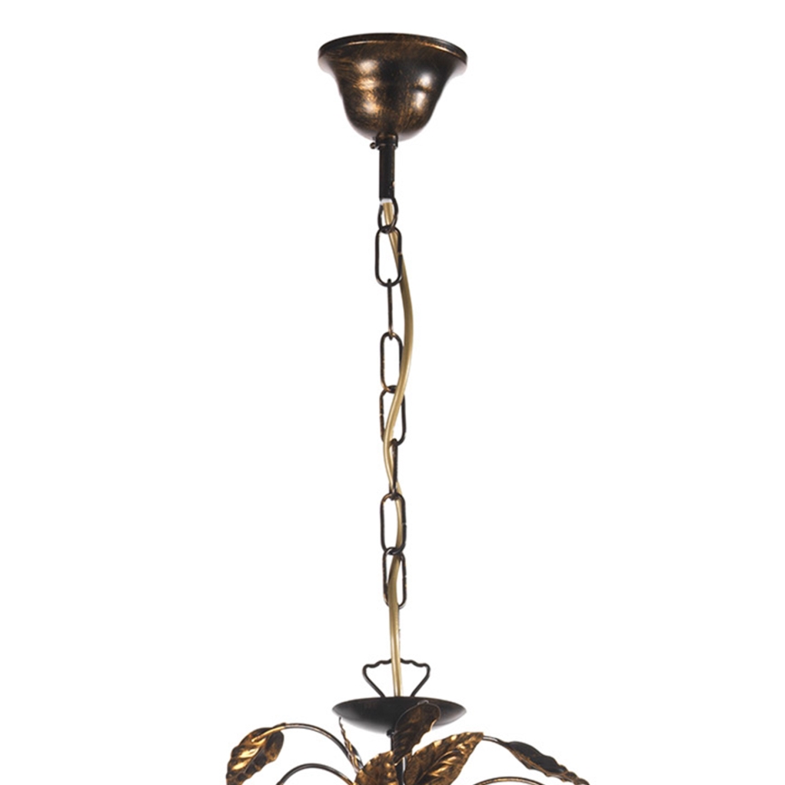 ONLI - Kronleuchter an Kette COLLANA 6xE14/6W/230V bronzen/golden