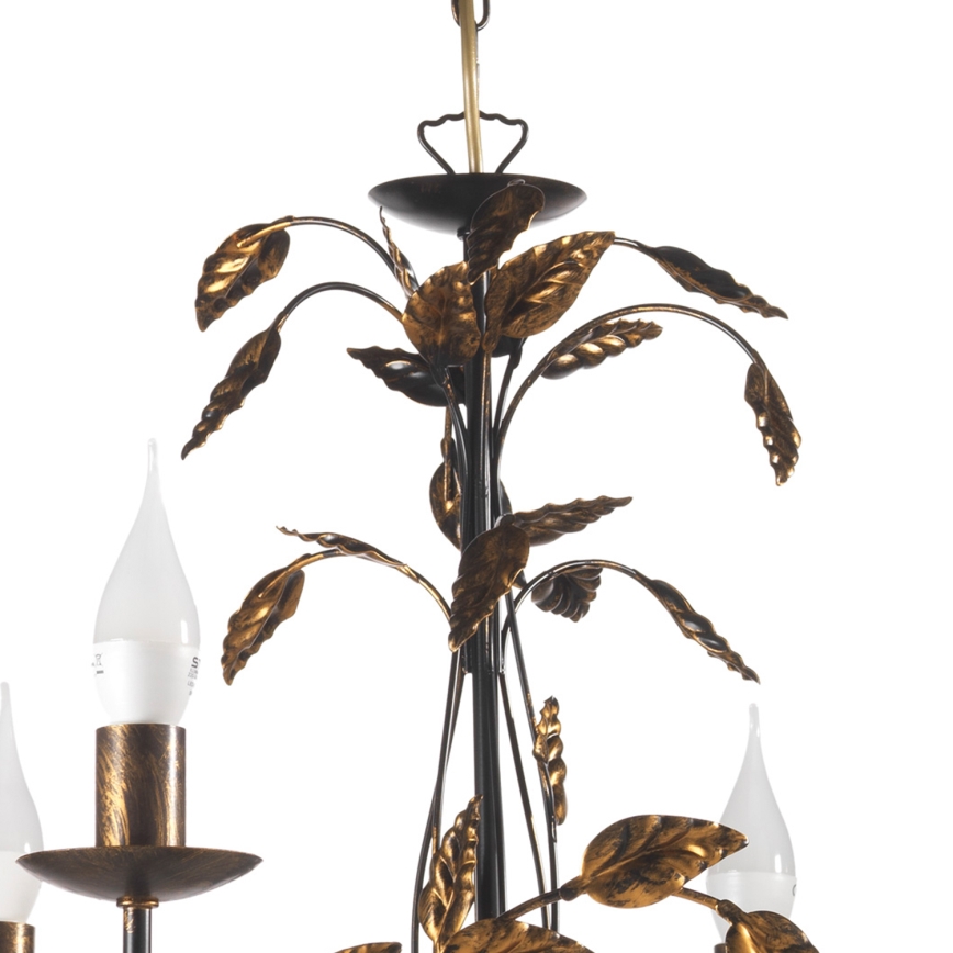ONLI - Kronleuchter an Kette COLLANA 6xE14/6W/230V bronzen/golden