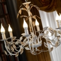 ONLI - Kronleuchter an Kette COLLANA 6xE14/6W/230V weiß/golden