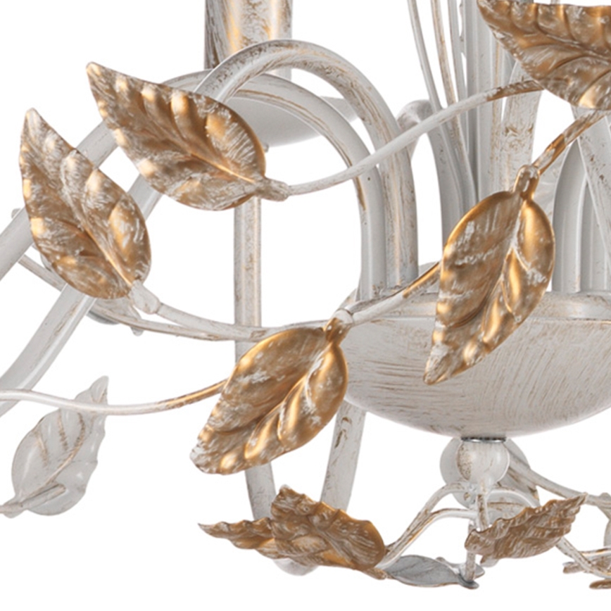 ONLI - Kronleuchter an Kette COLLANA 6xE14/6W/230V weiß/golden