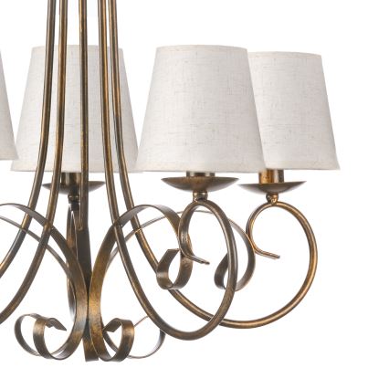 ONLI - Kronleuchter an Kette POMPEI 5xE14/6W/230V bronzen