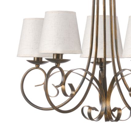 ONLI - Kronleuchter an Kette POMPEI 5xE14/6W/230V bronzen