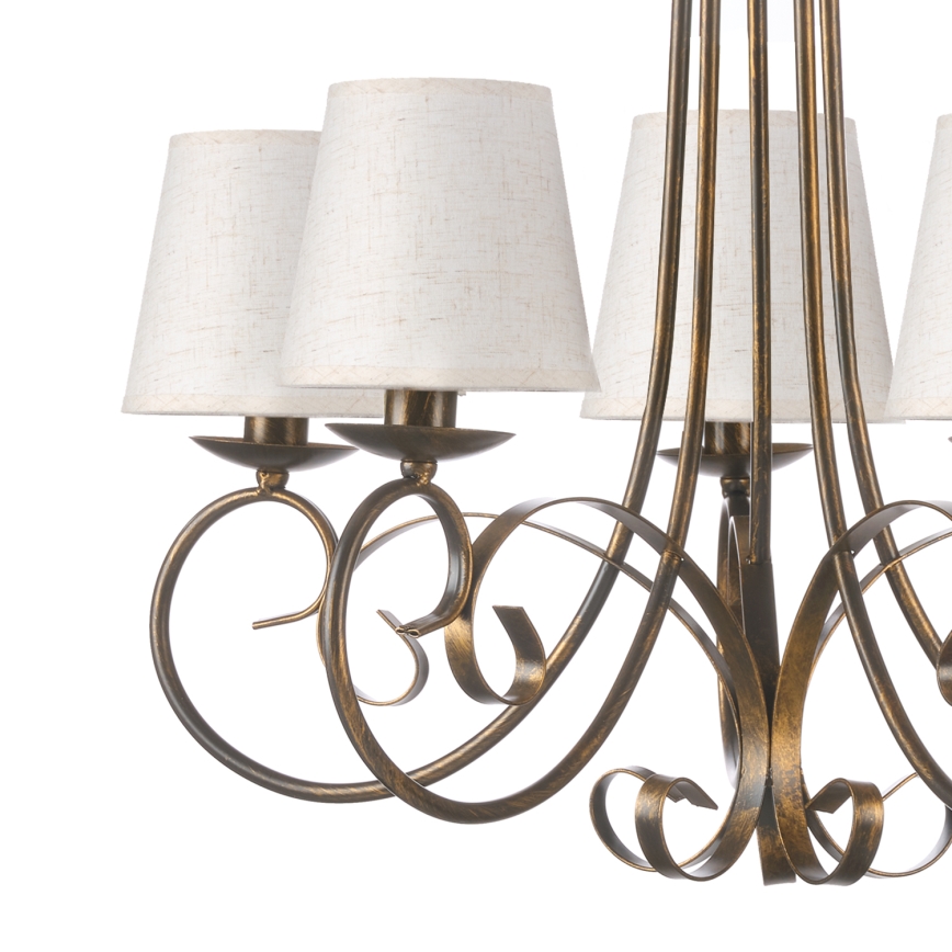 ONLI - Kronleuchter an Kette POMPEI 5xE14/6W/230V bronzen