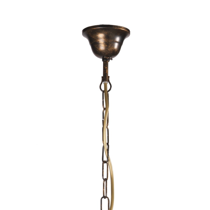 ONLI - Kronleuchter mit Kette CAROLINA 6xE14/6W/230V bronzefarben