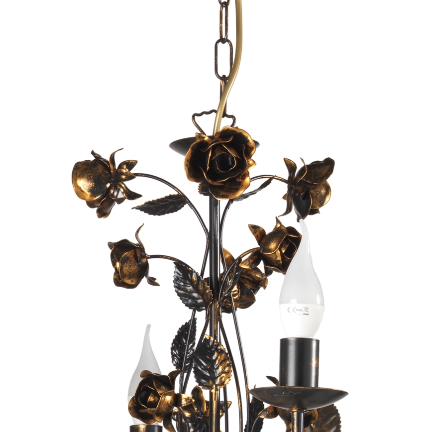 ONLI - Kronleuchter mit Kette CAROLINA 6xE14/6W/230V bronzefarben