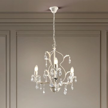 ONLI - Kronleuchter mit Kette TERESA 3xE14/6W/230V weiß