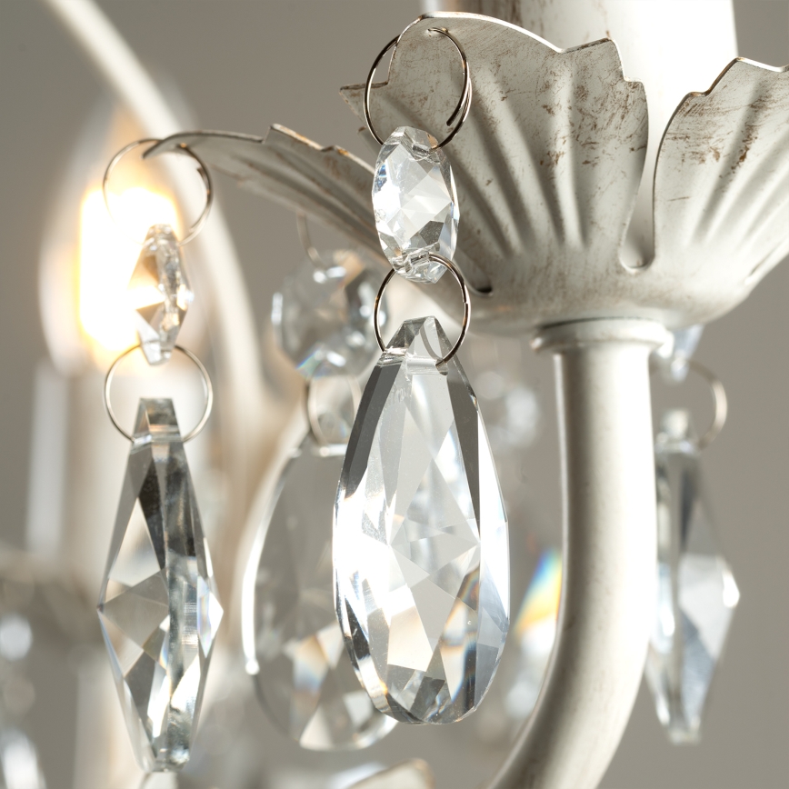 ONLI - Kronleuchter mit Kette TERESA 3xE14/6W/230V weiß