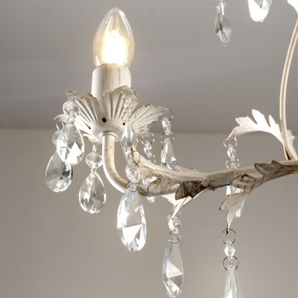 ONLI - Kronleuchter mit Kette TERESA 3xE14/6W/230V weiß