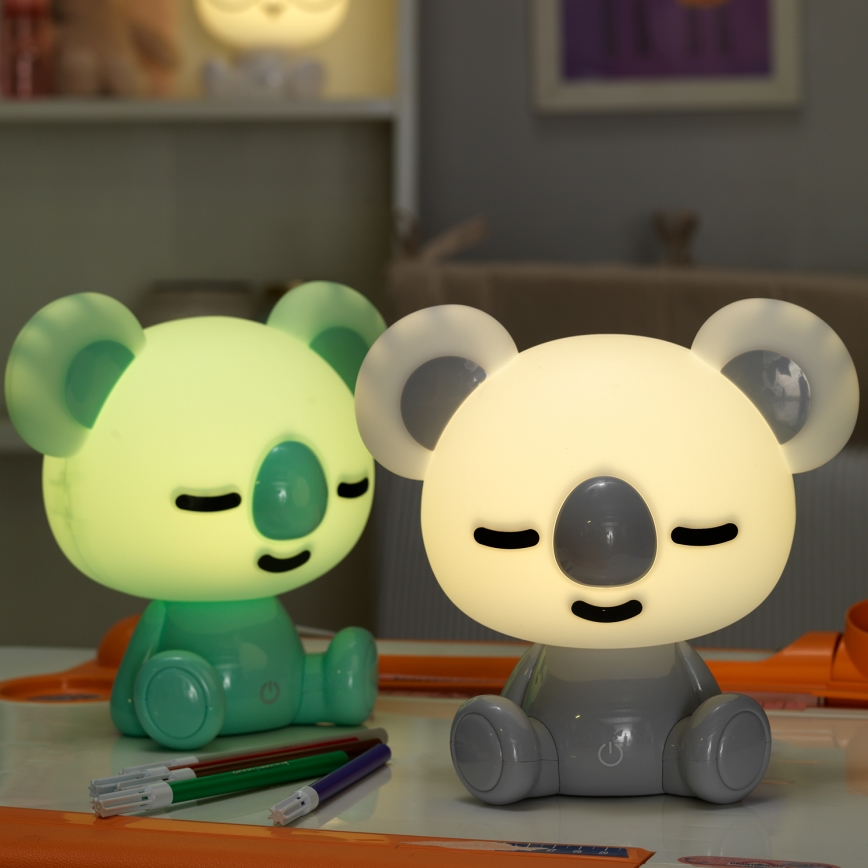 ONLI - Dimmbares LED-Kinder-Nachtlicht PUPPIES LED/3W/230V 20 cm Koala/Grün