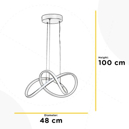 ONLI - LED-Hängeleuchte DAFNE LED/30W/230W 4000K schwarz