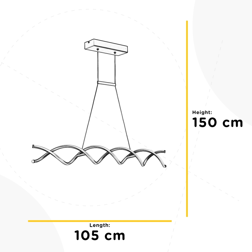ONLI - LED-Hängeleuchte DNA LED/24W/230V 4000K silbern